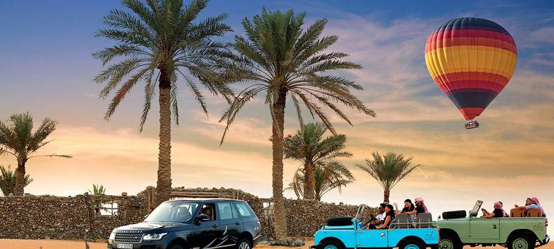 Hot air balloon ride breakfast land rover drive thumb