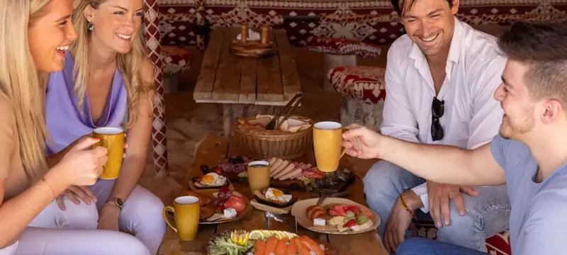 Overnight desert stay with hot air balloon ride in Dubai