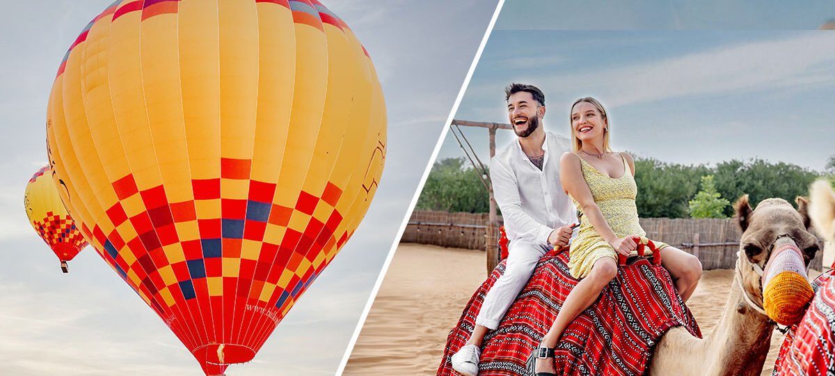 Premium balloon with falconry and camel ride