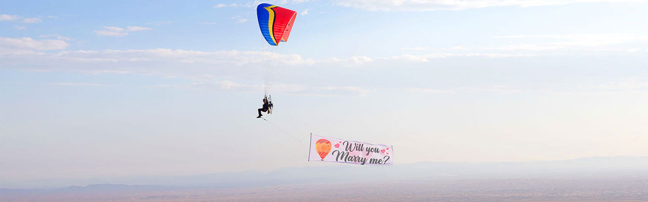 Marriage Proposal in a Balloon